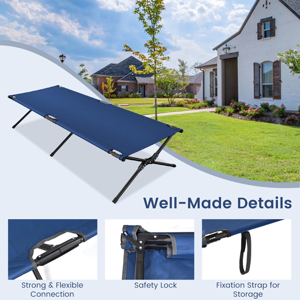 Aimee Lii Adults Kids Folding Camping Cot, Portable Bed, Cots for Sleeping, Blue Aimee Lii Adults Kids Folding Camping Cot, Portable Bed, Cots for Sleeping, Blue