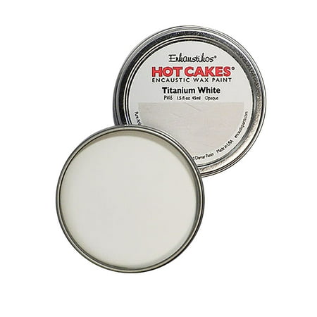 UPC: 0813043010802 | Enkaustikos Hot Cake Encaustic Wax Paint  1.5 oz. Tin  Titanium White