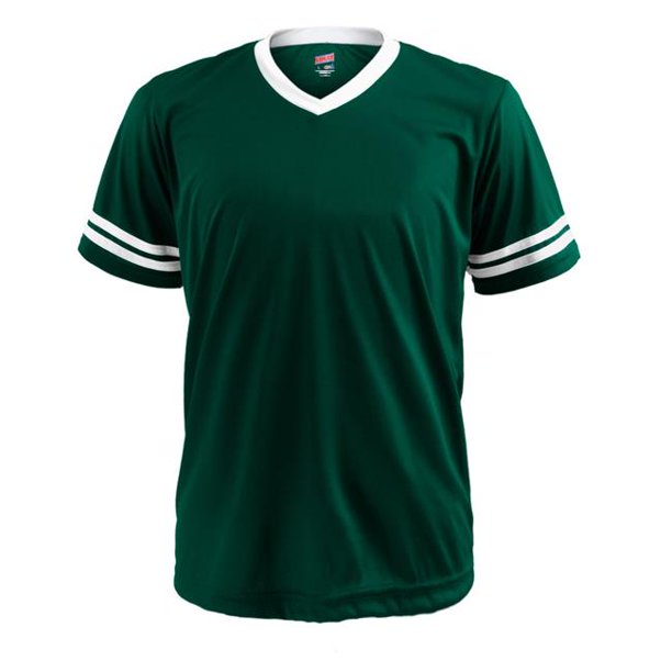 Youth Dri V Neck Jersey, Dark Green Extra Large