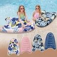 thumbnail image 2 of Bamboohart 1pc Inflatable Surfboard with Handle - Lightweight Portable Swim Board for Beginners  Durable PVC Material  Vibrant Colors (Blue  Pink  Yellow) - Perfect for Pool Parties  Beac, 2 of 7