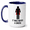 Blue, variant on Rongyun Coffee Travel Mug - Women Powering 'It Was Never A Dress' Motivational Ceramic Mug - Coffee or Tea Cup - Novelty Gift for Women 11 oz