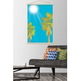 thumbnail image 2 of Palm Trees Against Blue Sky Wall Poster with Wooden Magnetic Frame, 22.375" x 34", 2 of 3