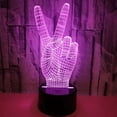 thumbnail image 2 of V Victory Gesture Luz 3D Luz táctil de 7 colores Luz estereoscópica de visión 3D, 2 of 5