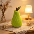 thumbnail image 6 of 3 Pack Vintage Fabric Pear Decor Set, Stuffed Artificial Fruit Ornament, Soft Faux Fruit Figurine for Table Tray Shelf Centerpiece, Rustic Home Styling Decor for Kitchen Dining Living Room, 6 of 6