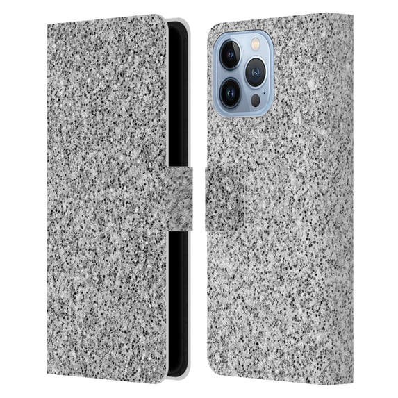 Head Case Designs Officially Licensed PLdesign Glitter Sparkles Silver Leather Book Wallet Case Cover Compatible with Apple iPhone 13 Pro Max