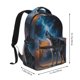 thumbnail image 2 of Fotbe Lonely Night Sky Wolf Mochila Casual con Estampado para Escuela, Viajes y Actividades al Aire Libre - Duradera, Ligera y Cómoda, 2 of 5