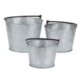 thumbnail image 5 of Set Of 3 Metal Tapered Bucket with Handle, 5 of 7