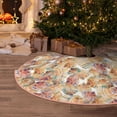 thumbnail image 4 of Salouo Seashells Christmas Tree Skirt 48" Farmhouse Christmas Decorations Snowman Xmas Tree Skirt Tree Mat for Holiday Party Decor, 4 of 8