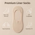 thumbnail image 4 of 10 Pairs Women's No Show Invisible Liner Socks, Thin Nylon Non Slip Low Cut Footies, Soft Silk Hidden Socks for Flats Loafers Dress Shoes, 4 of 7