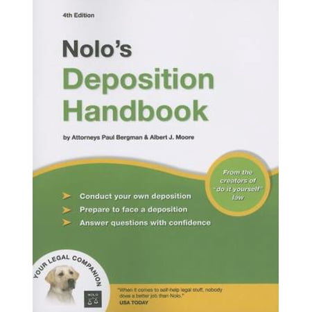 Pre-Owned Nolo's Deposition Handbook (Paperback) 1413306268 9781413306262