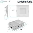 thumbnail image 4 of LUXRITE 4 In. LED Square ECO Backlit Mini Panel Light, 5CCT 2700K-5000K, 1000LM 11W 100 Beam Dimmable ETL Rated 16 Pack, 4 of 7