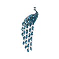 thumbnail image 1 of Broche de Maquillaje Salvador Pin Ramillete Diamantes de Imitación Azul para Mujer, 1 of 4