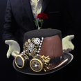thumbnail image 3 of Sombreros de copa Hugo Steampunk de Estilo Vintage 54cm-56cm, 3 of 8