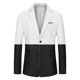 thumbnail image 1 of Traje cruzado casual de alta calidad de color sólido de Inglaterra a la moda para hombre Pompotops oipoqjl11018, 1 of 3