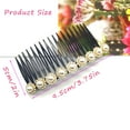 thumbnail image 2 of Fancy Hair Combs for Women Decorative 3 Pieces Pearl Black Hair Side Combs, Daily French Twist Hair Tool Birthday Hair Comb Clips Gift for Girls Wedding Accessories, 2 of 5