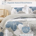 thumbnail image 4 of Juego de colcha DJY California King Blue Floral con 2 fundas de almohada, 4 of 7