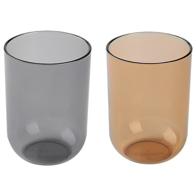 Taza de lavado de cepillo de dientes, taza de enjuague bucal transparente de moda, taza de plástico para cepillo de dientes para parejas