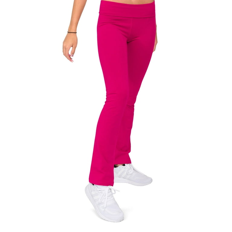 G-Style USA Women's Bootcut Flare Leggings Yoga Pants 8150 - Hot Pink -  Medium 