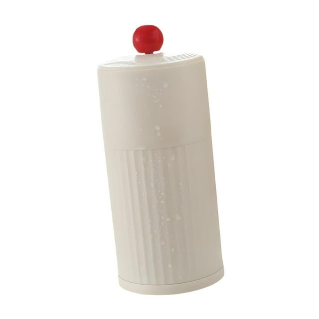 Porta brochas de maquillaje con cubierta antipolvo para guardar lápices cosméticos de escritorio Blanco lechoso