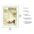 thumbnail image 2 of Hawaiian Wahine - Hawaiian Islands - Hawaii Paradise of the Pacific - Vintage Travel Poster by Wade Koniakowsky - Bamboo Fine Art 290gsm Paper (Unframed) 12x16in, 2 of 4
