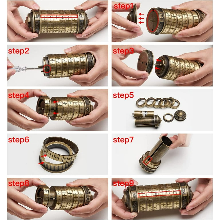 Cryptex Da Vinci Code Money Puzzle Box for Cash Gift Puzzle