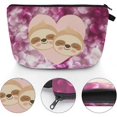 thumbnail image 3 of Small Makeup Bag for Handbag Mini Cosmetic Bag for Women Girls Pouch Travel Toiletry Bag Cute Pattern Pencil Case with Cute Sloth Printed 10, 3 of 5