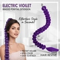 thumbnail image 2 of Braided Ponytail Extension for Kids, Synthetic Hair Claw Clip Hairpiece for Girls, 46cm Length, Vibrant Color for Costume and Daily Wear,1PCS, 2 of 9