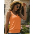thumbnail image 5 of Women Summer Deep V Neck Tank Top Loose Fit Flowy Sleeveless Shirt, 5 of 6