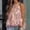 Pink, variant on Women's Halter Ruffle Flowy Top Sleeveless Ruched Sheer Tie Back Tanks Blouse with Floral Print elegant Loose Blouse Tank Tops White S
