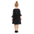 thumbnail image 3 of stylesilove Kids Girl Long Sleeve Cuffs Princess Lace Dress (150/8-9 Years, Black), 3 of 4