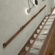 thumbnail image 3 of Pasamanos de escalera de 30 cm, pasamanos de madera para interiores antideslizantes de seguridad, barandilla de cubierta para lofts de pasillo de jardín montada en la pared, varilla, 3 of 4