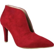 Women's Rialto Maverick Ankle Bootie Red Suedette Fabric 10 M