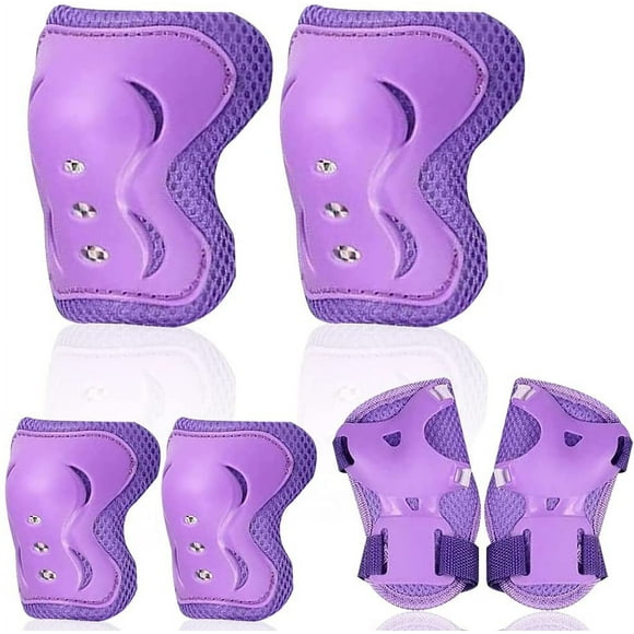 Protective Gear Set Knee Pads Elbow Pads Wrist Guards 3 In 1 Safety Pads Set for Kids 6 Pcs Protective Gear