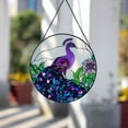 thumbnail image 5 of Sinkoo Flamingo Sun Catcher Indoor Window, 9.45in Stained Glass Window Hanging, Flamingo Suncatcher Decor Gift for Home Family Friends Bird Lover, 5 of 8