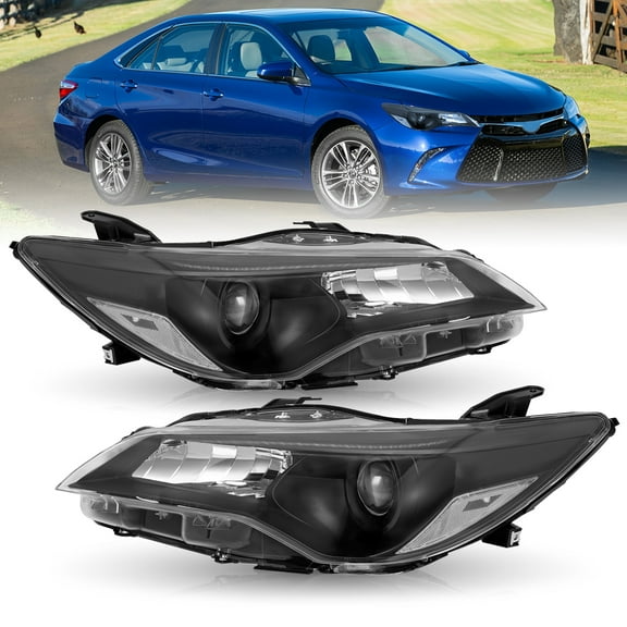 For 2015 2016 2017 Toyota Camry Projector Headlights Assembly Pair