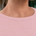 thumbnail image 5 of JSheng Summer Tops for Women Women Loose Short Sleeve Solid Color Round Neck Comfortable Casual T-shirt Top Pink M, 5 of 5