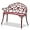 Red, variant on DYUKFG 38.5" Patio Park Garden Outdoor Metal Rose Bench,Cast Aluminium Frame Antique Finish Chair,Accented Lawn Front Porch Path Yard Decor Deck Furniture for 2 Person Seat(Red
