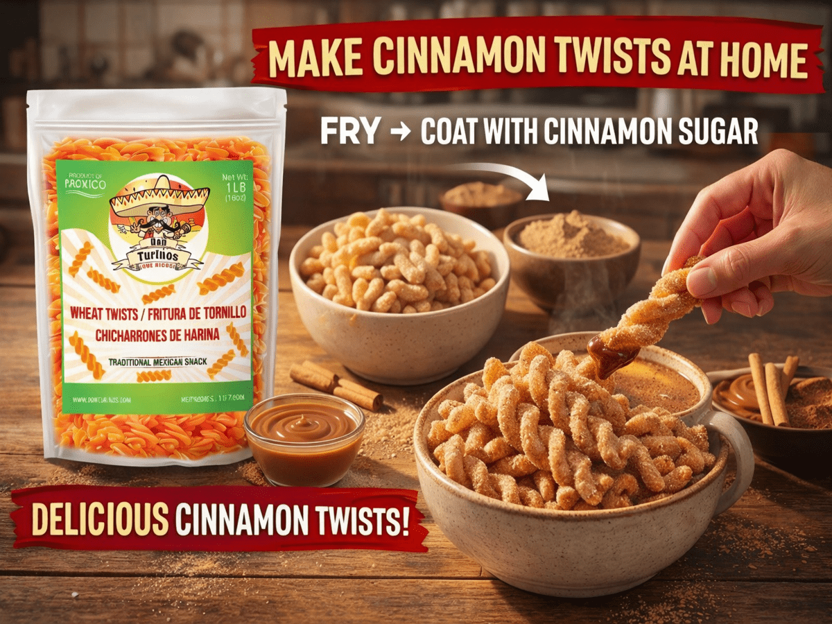 Wheat Twists for Frying (Duritos/Duros) – Mexican Wheat Twists - Chicharrones de Harina | Make Cinnamon Sugar Twists | 1 lb – Don Turinos
