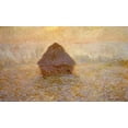 thumbnail image 2 of Monet, Claude 24x16 White Modern Wood Framed Museum Art Print Titled - Haystacks, Sun on the Mist, 2 of 4