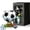 Black, variant on Soccer Ball Shaped Rotating Drinking Glass Cup - 10oz 360° Rotating Whiskey Glass with Gold Base, Sports Themed Gift for Soccer Fans