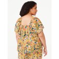 thumbnail image 2 of Joyspun Women's Smocked Gauze Sleep Top, Sizes S to 3X, 2 of 6