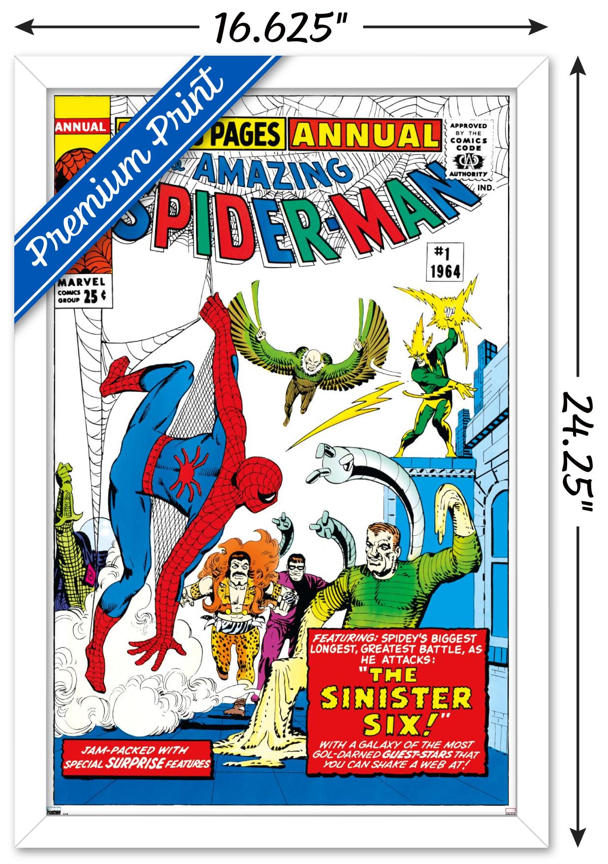 Marvel Comics - The Sinister Six - Amazing Spider-Man Annual #1 Wall Poster, 14.725" x 22.375", Framed