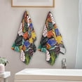 thumbnail image 4 of Tropical Forest Parrot Birds Kitchen Hand Towels, Summer Seamless Pattern Fingertip Bath Towels Ultra Soft and Absorbent , Decorative Face Towels Dish Washcloths, 2 PCS, 28.3"x 14.4", 4 of 5