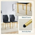 thumbnail image 6 of SUDICA Simple Chair - PU Material High Resilience Dining Chair with Metal Gold Leg.The Chair Back Has a Vertical Stripe Design with Smooth and Uniform Lines., 6 of 8