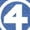 HEATHER ROYAL BLUE, variant on Fantastic Four - Logo White - Women's Short Sleeve Graphic T-Shirt
