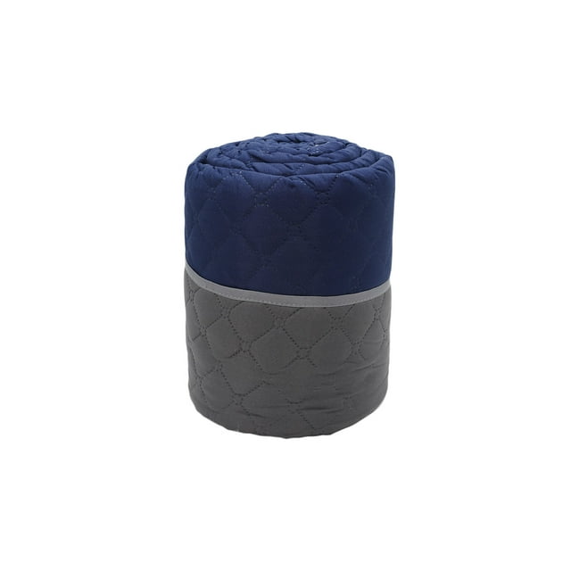 Colcha Duplex Jenin Home Ultrasonido Edredon Ligero King Size Color Marino-Gris