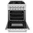 thumbnail image 5 of ZLINE 24" 2.8 cu. ft. Dual Fuel Range with Gas Stove and Electric Oven in Stainless Steel and Black Matte Door (RA-BLM-24), 5 of 5