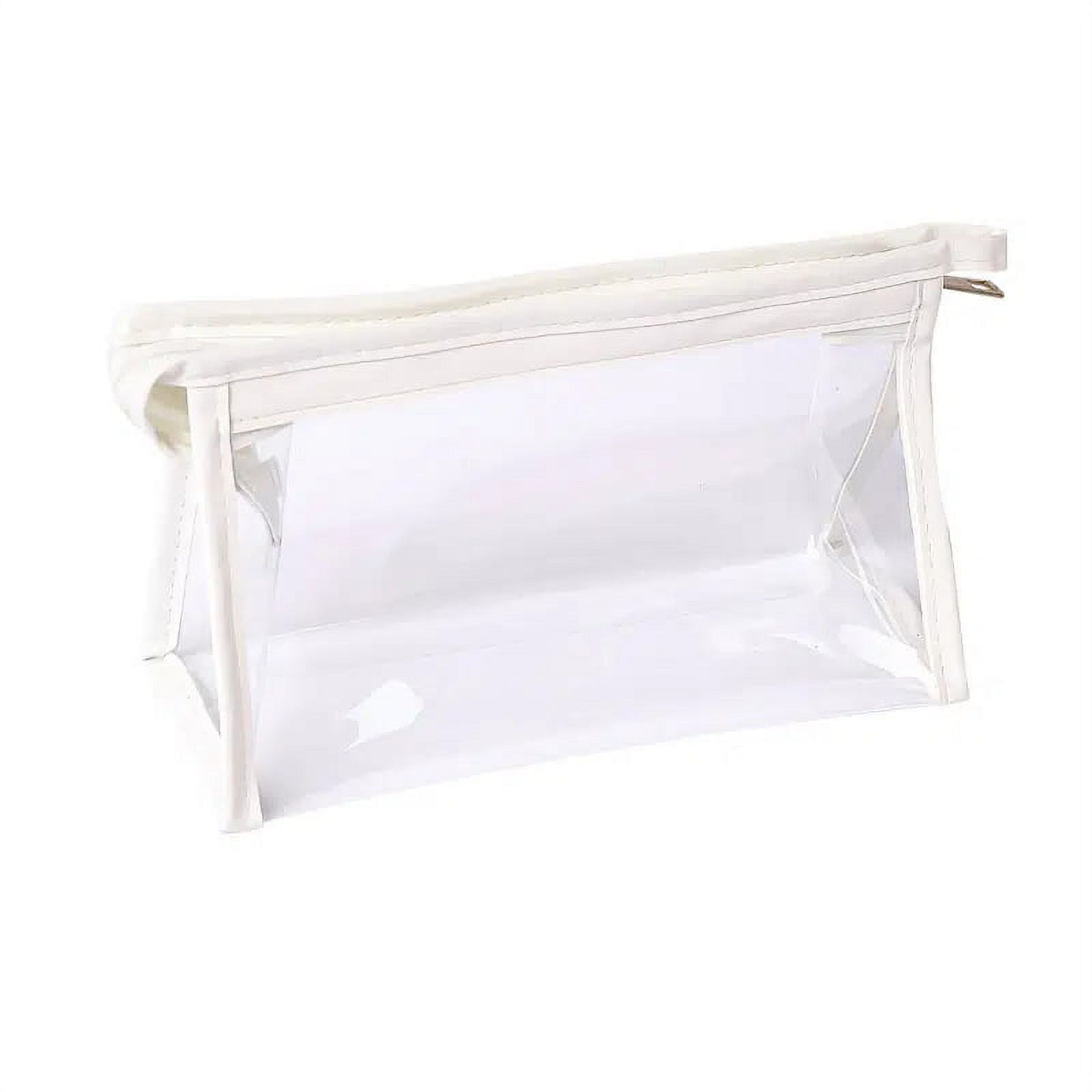 Clear Waterproof Pencil Pen Case Cosmetic Bag Organizer with Zipper, Transparent Japanese
