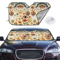 thumbnail image 2 of Daiia 70s Hippie Style Windshield Sun Shade for Car SUV Truck (Medium ), Car Sun Shade Windshield, Car Shades for Front Windows, Sunshade for Car Windshield, 2 of 7