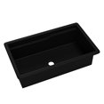 thumbnail image 4 of Black Matte 32" x 19" Single Bowl Fireclay Undermount / Drop In Kitchen Sink, 4 of 7
